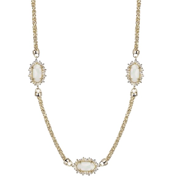 Vintage Kendra Scott Leighton Necklace in White Iridescent, Rare & HTF - Picture 7 of 7